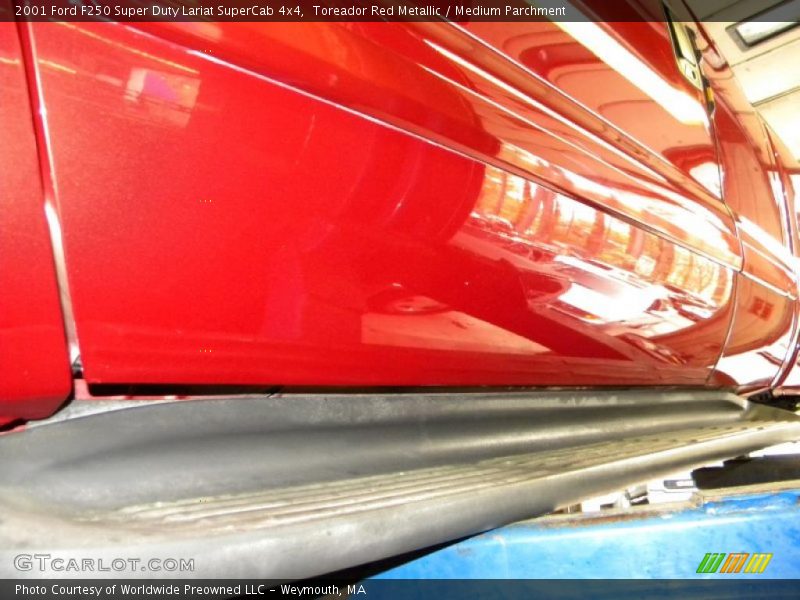 Toreador Red Metallic / Medium Parchment 2001 Ford F250 Super Duty Lariat SuperCab 4x4