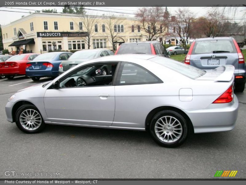 Satin Silver Metallic / Black 2005 Honda Civic LX Coupe