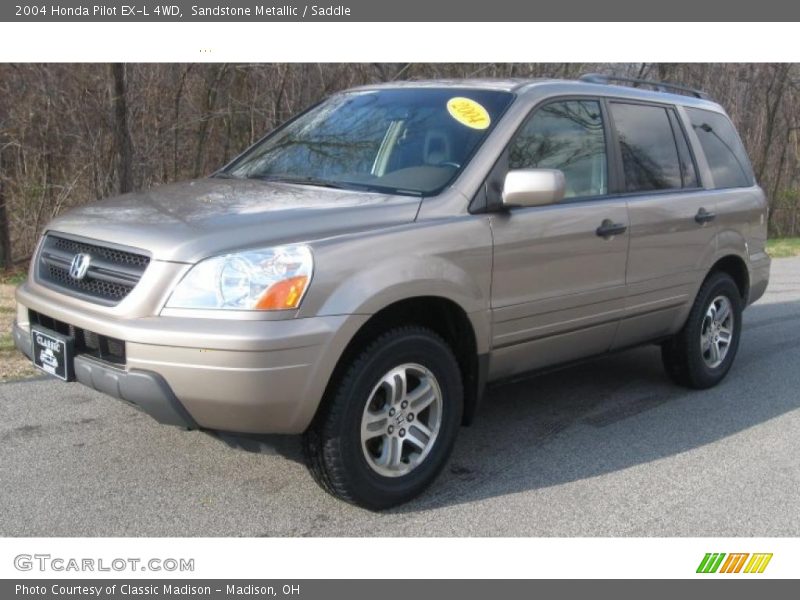 Sandstone Metallic / Saddle 2004 Honda Pilot EX-L 4WD
