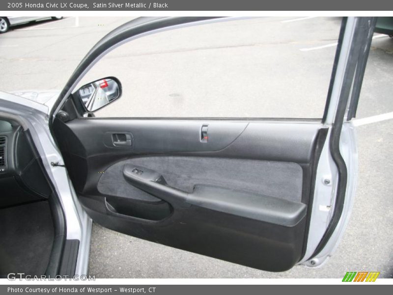 Satin Silver Metallic / Black 2005 Honda Civic LX Coupe