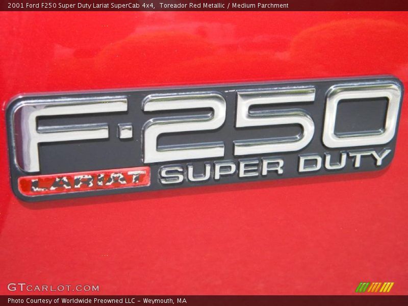 Toreador Red Metallic / Medium Parchment 2001 Ford F250 Super Duty Lariat SuperCab 4x4