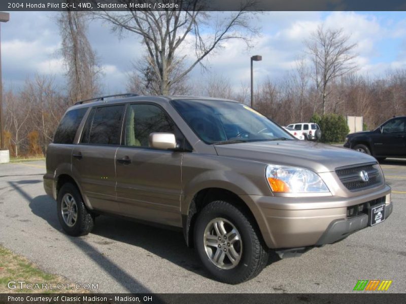 Sandstone Metallic / Saddle 2004 Honda Pilot EX-L 4WD