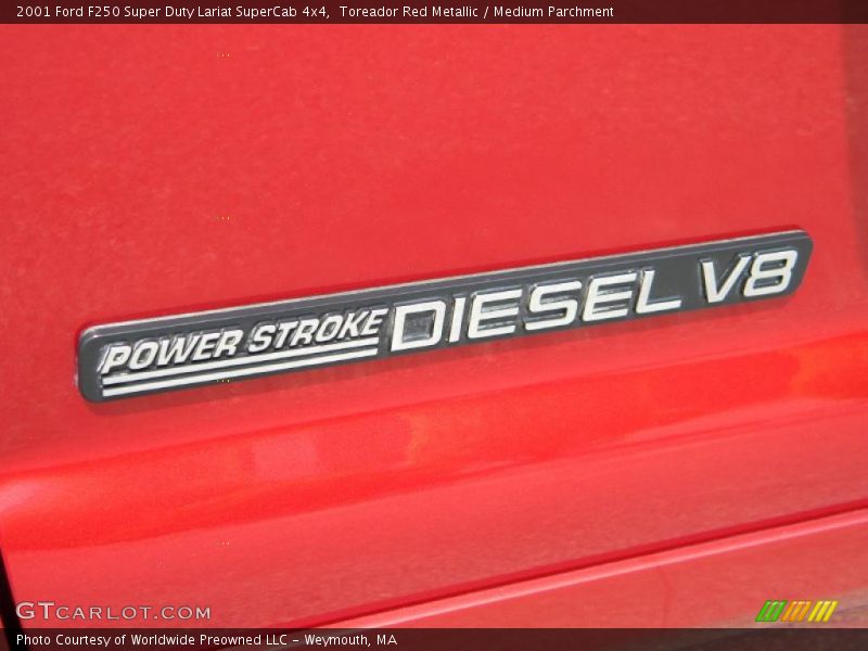 Toreador Red Metallic / Medium Parchment 2001 Ford F250 Super Duty Lariat SuperCab 4x4