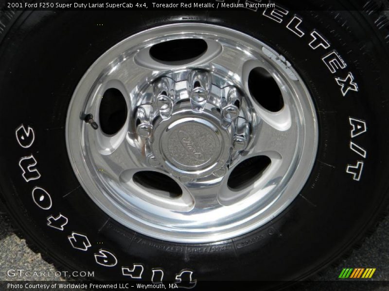 Toreador Red Metallic / Medium Parchment 2001 Ford F250 Super Duty Lariat SuperCab 4x4