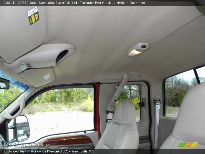 Toreador Red Metallic / Medium Parchment 2001 Ford F250 Super Duty Lariat SuperCab 4x4