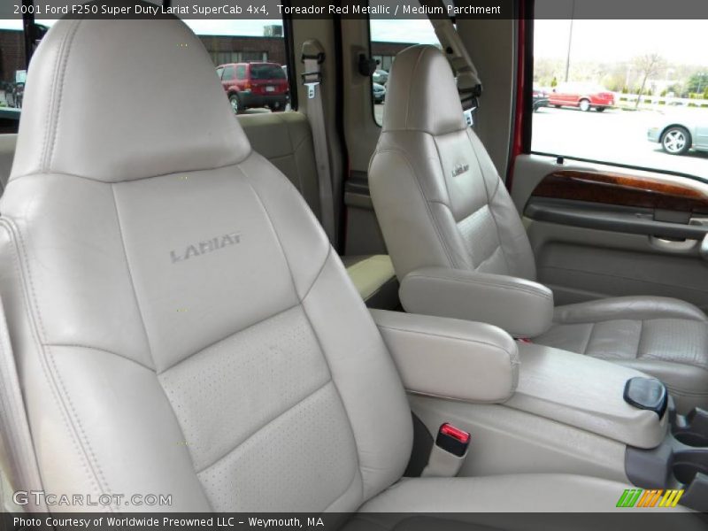 Toreador Red Metallic / Medium Parchment 2001 Ford F250 Super Duty Lariat SuperCab 4x4