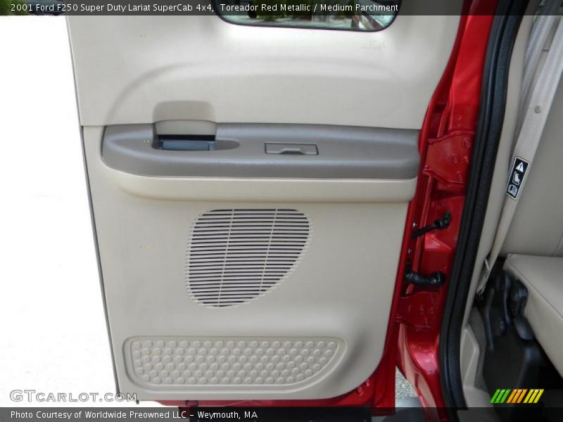 Toreador Red Metallic / Medium Parchment 2001 Ford F250 Super Duty Lariat SuperCab 4x4