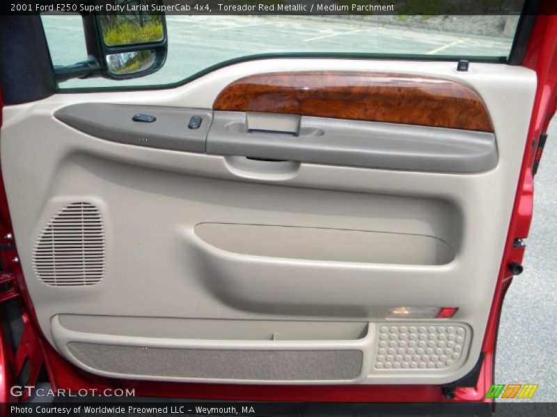 Toreador Red Metallic / Medium Parchment 2001 Ford F250 Super Duty Lariat SuperCab 4x4