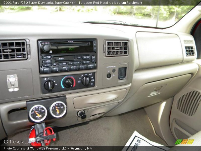 Toreador Red Metallic / Medium Parchment 2001 Ford F250 Super Duty Lariat SuperCab 4x4