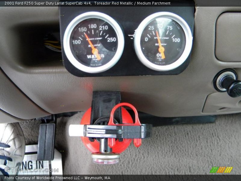 Toreador Red Metallic / Medium Parchment 2001 Ford F250 Super Duty Lariat SuperCab 4x4