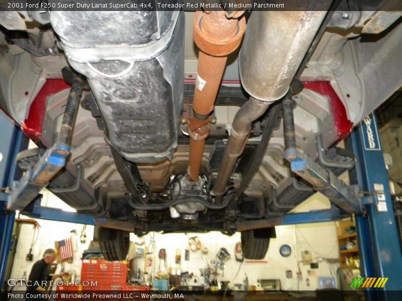 Toreador Red Metallic / Medium Parchment 2001 Ford F250 Super Duty Lariat SuperCab 4x4
