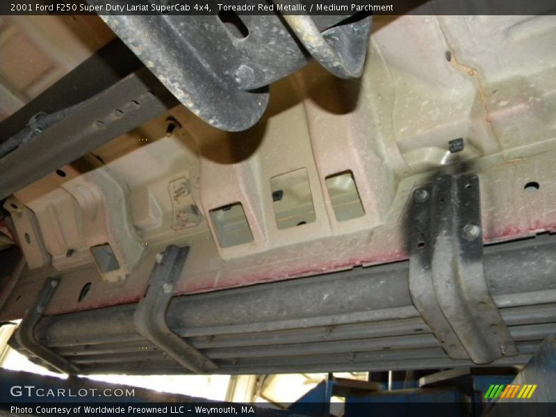 Toreador Red Metallic / Medium Parchment 2001 Ford F250 Super Duty Lariat SuperCab 4x4
