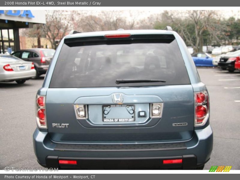 Steel Blue Metallic / Gray 2008 Honda Pilot EX-L 4WD