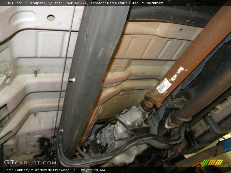 Toreador Red Metallic / Medium Parchment 2001 Ford F250 Super Duty Lariat SuperCab 4x4
