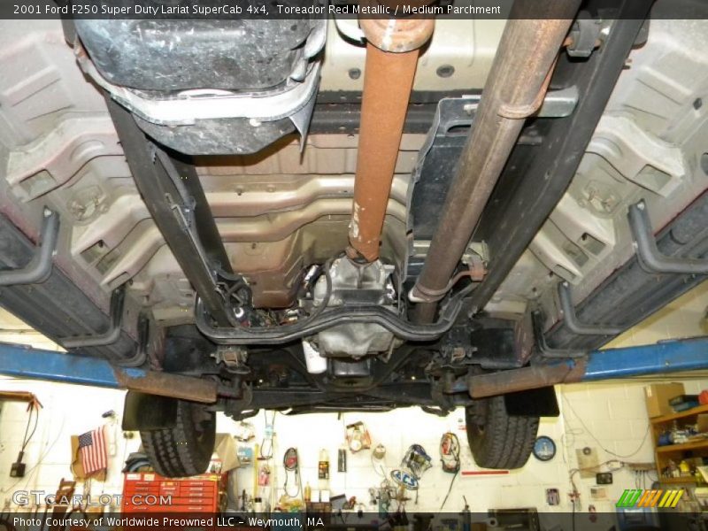 Toreador Red Metallic / Medium Parchment 2001 Ford F250 Super Duty Lariat SuperCab 4x4