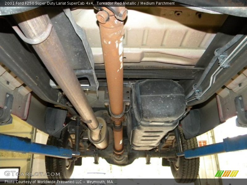 Toreador Red Metallic / Medium Parchment 2001 Ford F250 Super Duty Lariat SuperCab 4x4
