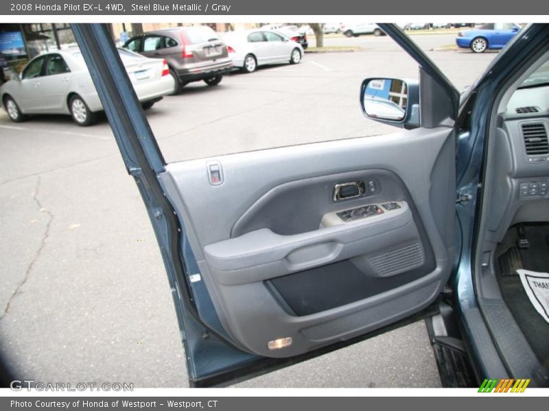 Steel Blue Metallic / Gray 2008 Honda Pilot EX-L 4WD