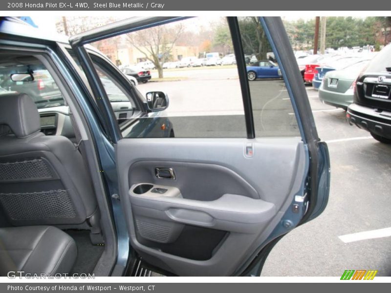 Steel Blue Metallic / Gray 2008 Honda Pilot EX-L 4WD