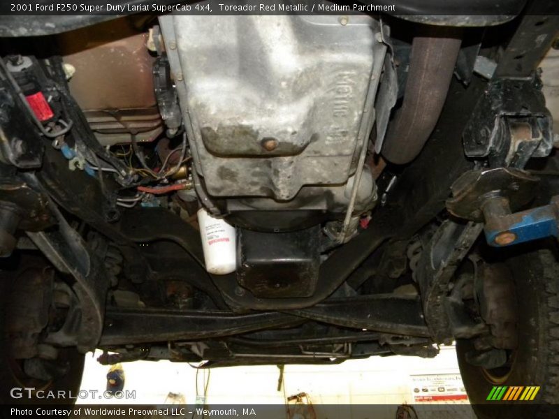 Toreador Red Metallic / Medium Parchment 2001 Ford F250 Super Duty Lariat SuperCab 4x4