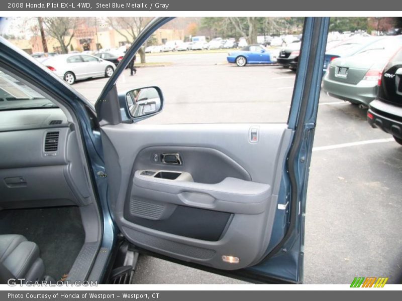 Steel Blue Metallic / Gray 2008 Honda Pilot EX-L 4WD