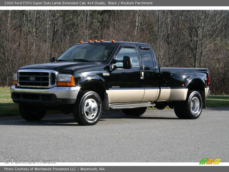 Black / Medium Parchment 2000 Ford F350 Super Duty Lariat Extended Cab 4x4 Dually