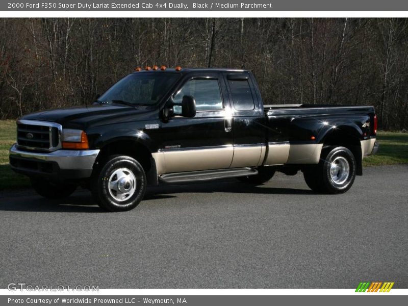Black / Medium Parchment 2000 Ford F350 Super Duty Lariat Extended Cab 4x4 Dually