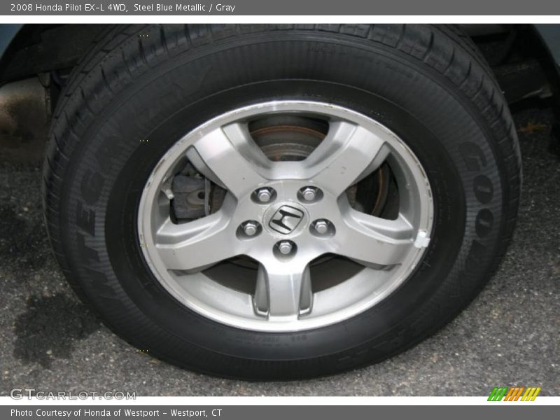 Steel Blue Metallic / Gray 2008 Honda Pilot EX-L 4WD