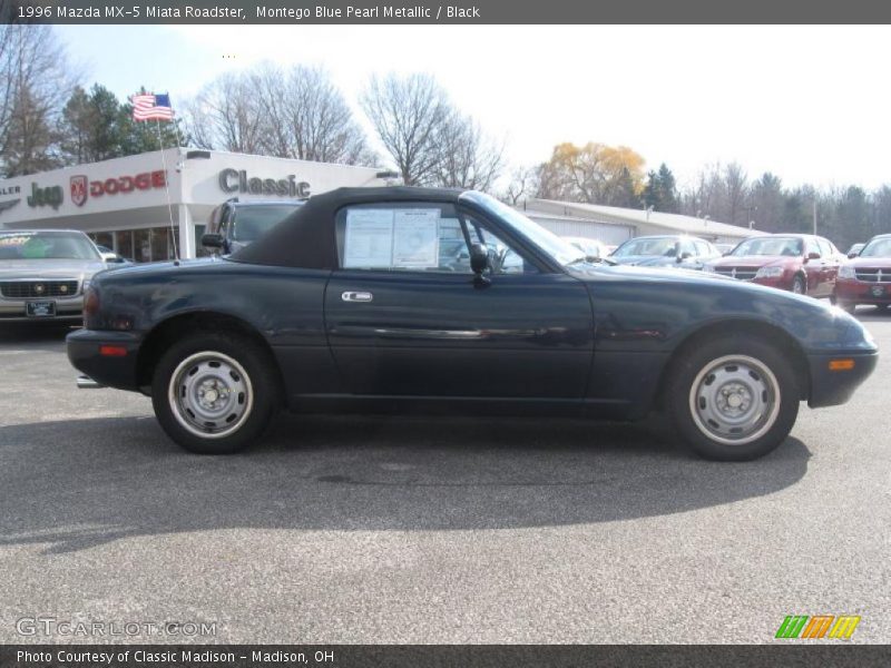 Montego Blue Pearl Metallic / Black 1996 Mazda MX-5 Miata Roadster