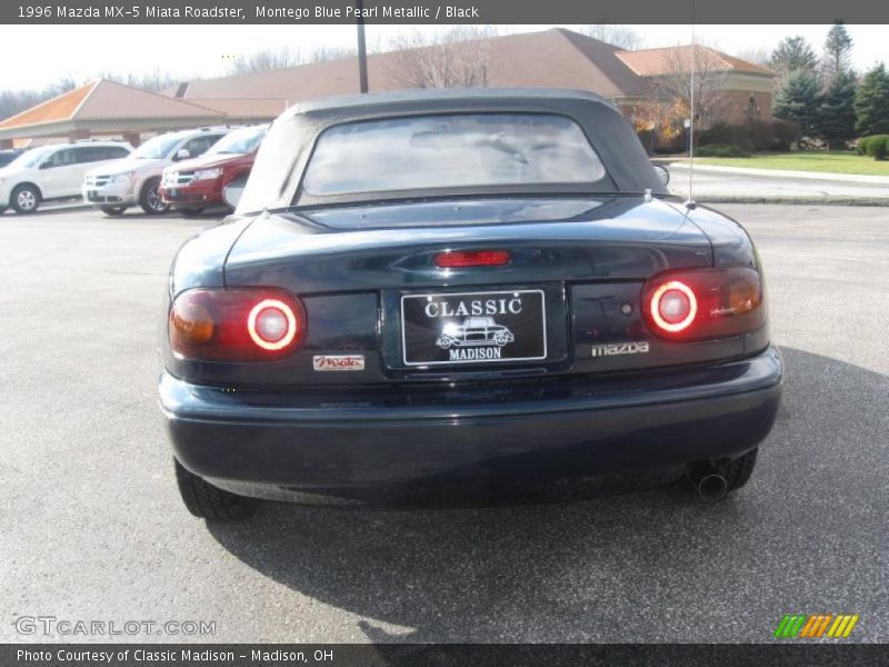 Montego Blue Pearl Metallic / Black 1996 Mazda MX-5 Miata Roadster