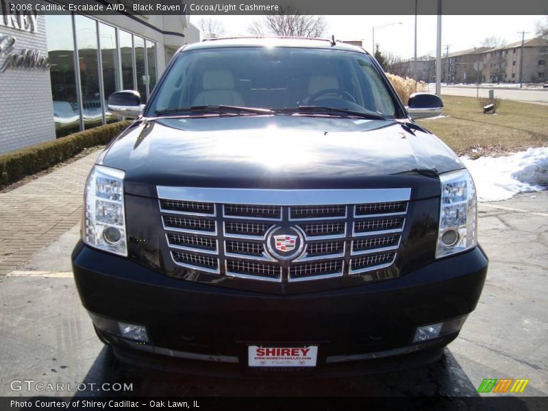 Black Raven / Cocoa/Light Cashmere 2008 Cadillac Escalade AWD