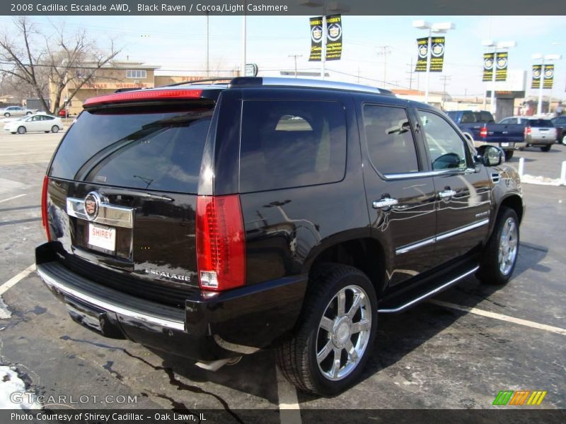 Black Raven / Cocoa/Light Cashmere 2008 Cadillac Escalade AWD