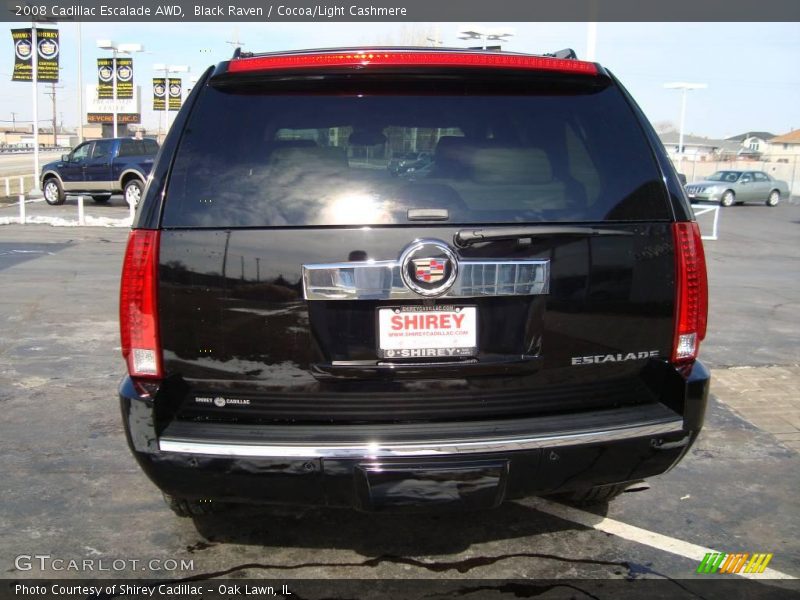 Black Raven / Cocoa/Light Cashmere 2008 Cadillac Escalade AWD