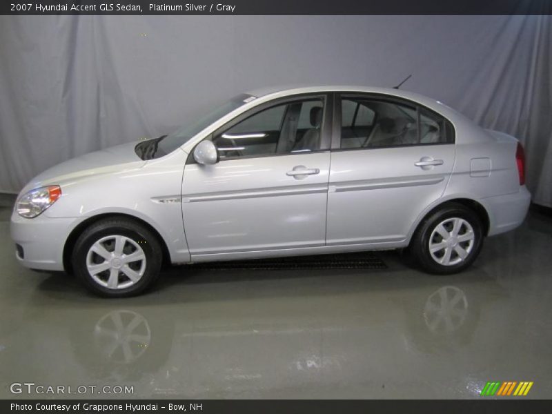Platinum Silver / Gray 2007 Hyundai Accent GLS Sedan