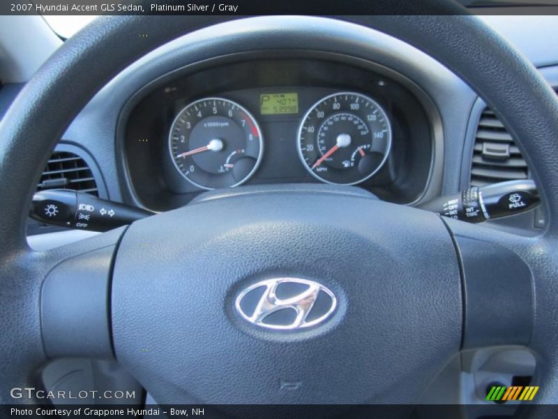 Platinum Silver / Gray 2007 Hyundai Accent GLS Sedan
