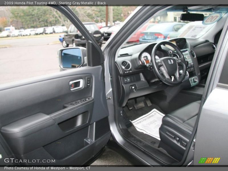 Sterling Gray Metallic / Black 2009 Honda Pilot Touring 4WD