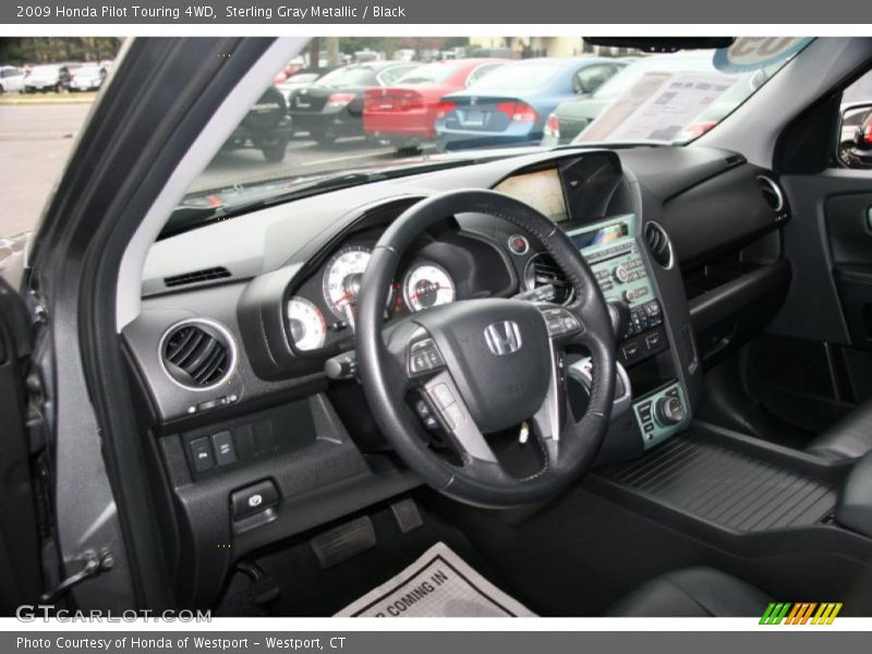 Sterling Gray Metallic / Black 2009 Honda Pilot Touring 4WD