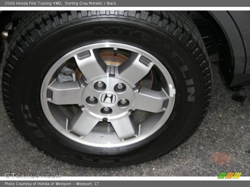 Sterling Gray Metallic / Black 2009 Honda Pilot Touring 4WD