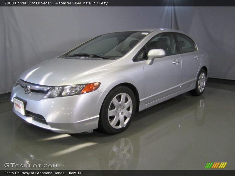 Alabaster Silver Metallic / Gray 2008 Honda Civic LX Sedan