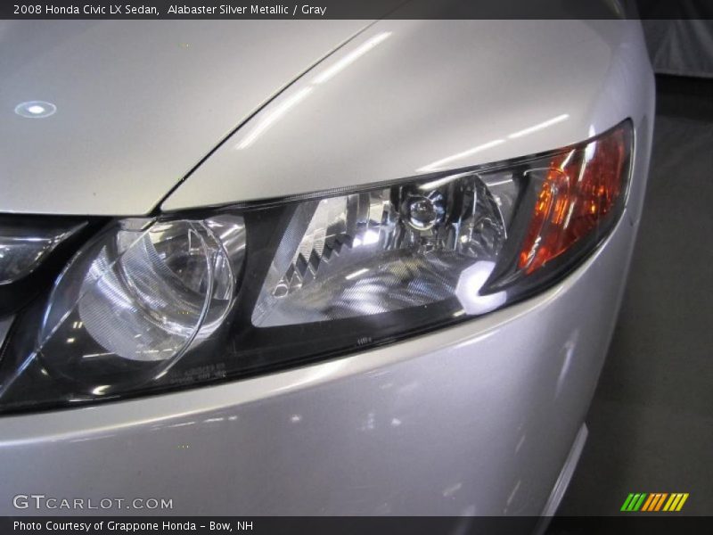 Alabaster Silver Metallic / Gray 2008 Honda Civic LX Sedan