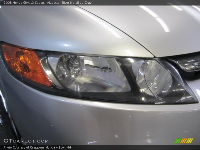 Alabaster Silver Metallic / Gray 2008 Honda Civic LX Sedan