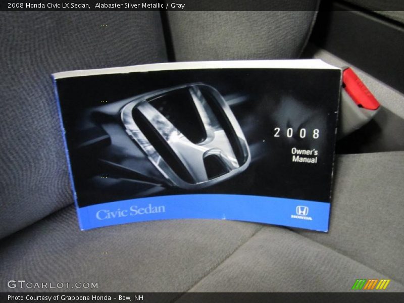 Alabaster Silver Metallic / Gray 2008 Honda Civic LX Sedan