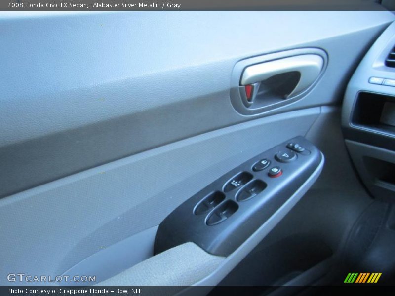 Alabaster Silver Metallic / Gray 2008 Honda Civic LX Sedan