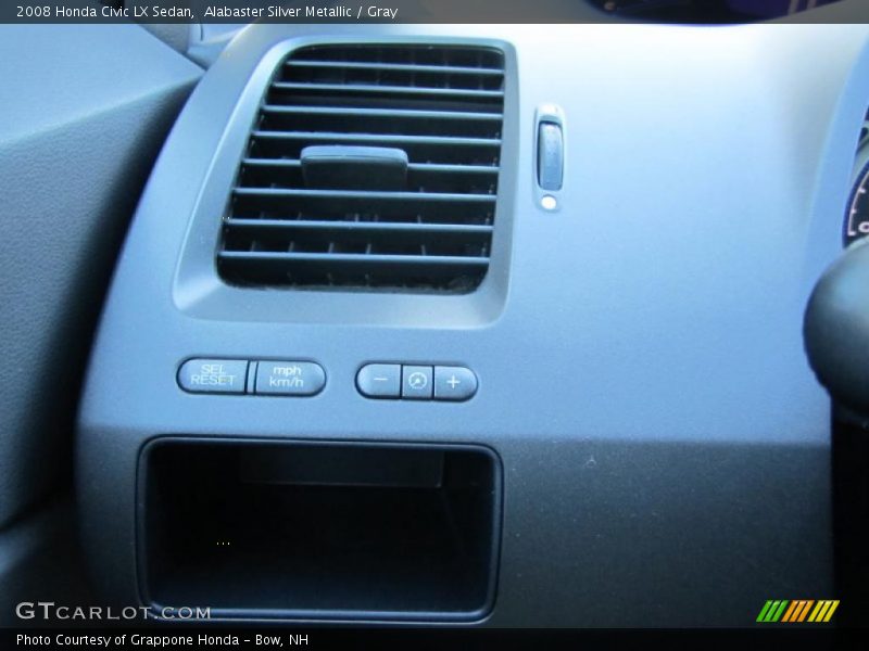 Alabaster Silver Metallic / Gray 2008 Honda Civic LX Sedan