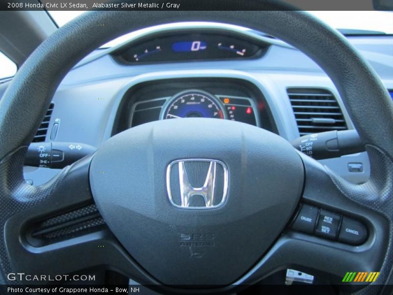 Alabaster Silver Metallic / Gray 2008 Honda Civic LX Sedan