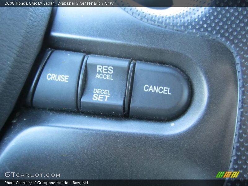Alabaster Silver Metallic / Gray 2008 Honda Civic LX Sedan
