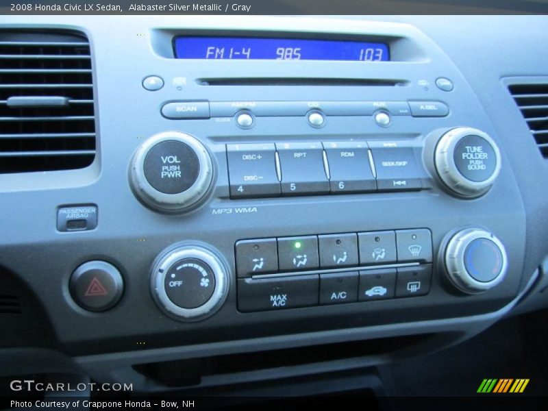Alabaster Silver Metallic / Gray 2008 Honda Civic LX Sedan