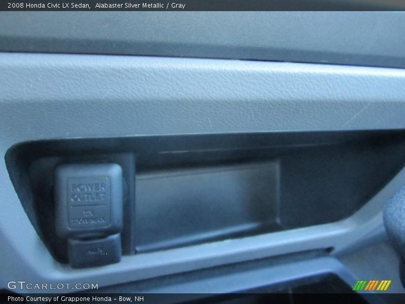 Alabaster Silver Metallic / Gray 2008 Honda Civic LX Sedan