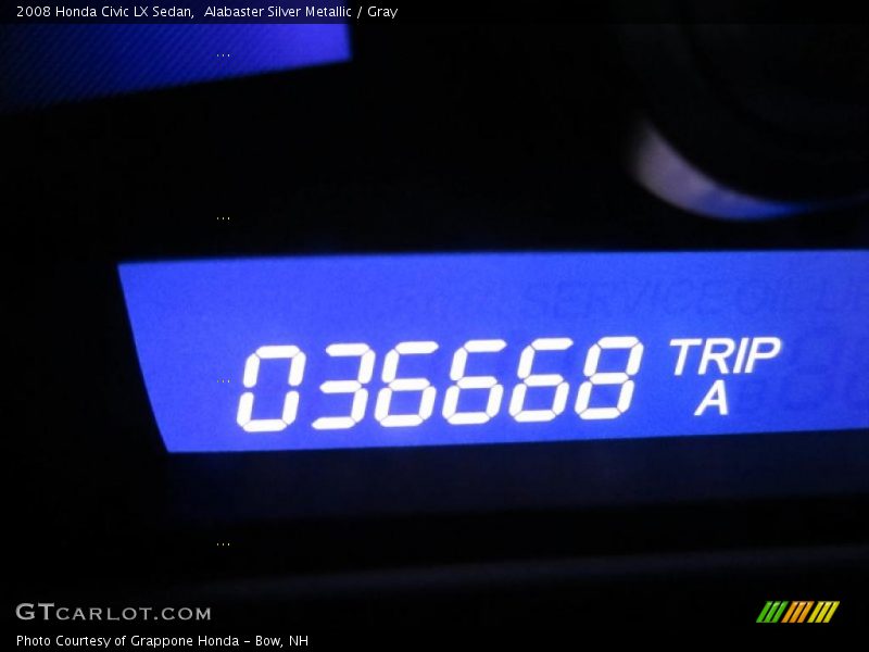 Alabaster Silver Metallic / Gray 2008 Honda Civic LX Sedan