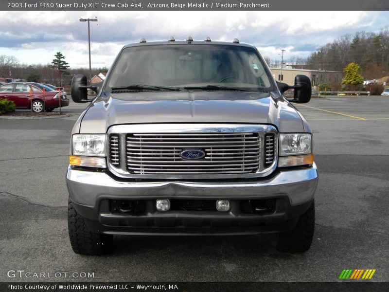 Arizona Beige Metallic / Medium Parchment 2003 Ford F350 Super Duty XLT Crew Cab 4x4