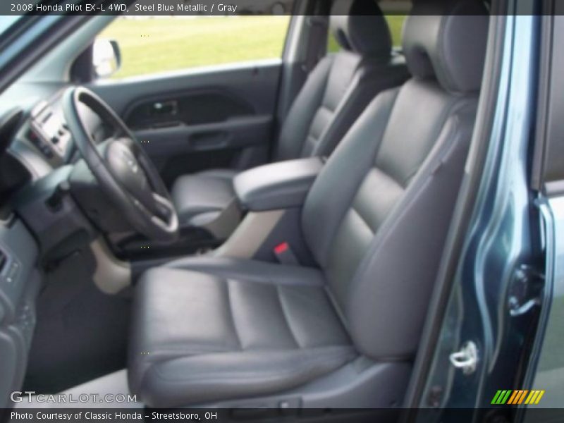 Steel Blue Metallic / Gray 2008 Honda Pilot EX-L 4WD